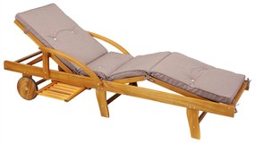 Saltea pentru șezlong TAMI SUN, 194x55x5cm, bej melanj Jurhan