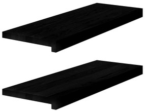 vidaXL Glafuri 2 buc maro închis 70x25x2 cm lemn masiv de stejar