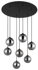 Lustră LED pe cablu Globo 56133-7H RIHA 7xG9/3,5W/230V fumuriu/negru
