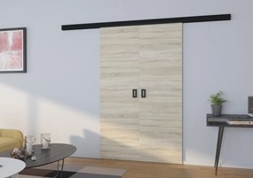 Usa glisanta dubla, Toppo, ADRK Furniture (Latime: 166 cm, Culoare: Sonoma /Negru)