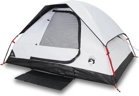 vidaXL Cort camping cupolă 2 persoane alb, țesătură opacă, impermeabil