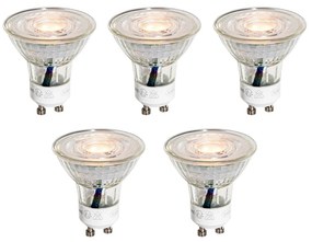 Set de 5 becuri LED clare GU10 50mm 3W 200 lm 2200K