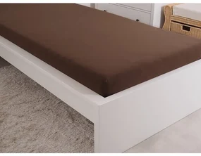 Cearșaf de pat 4Home jersey Ideal maro închis , 70 x 140 cm, 70 x 140 cm