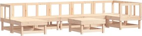 vidaXL Set mobilier de grădină din 8 piese, lemn masiv de pin