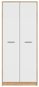 Dulap de haine Matos SZF2D (Stejar wotan + Alb). Promo -18%. 1025982