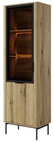 Vitrină Wilsire I (stejar coast evoke + negru. 1097497