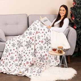Pătură din blăniță 4Home Snowflakes, 150 x 200 cm