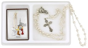 Rozariu si icoana Maica Domnului de la Fatima caseta