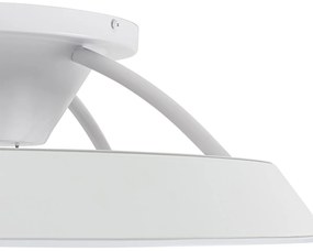 Ventilator inteligent de tavan alb 59,5 cm, inclusiv LED cu dimmer cu telecomandă - Deniz