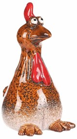 Decorațiuni de grădină pentru gard Găină, 8 x 8 x16 cm, ceramică, 16 cm