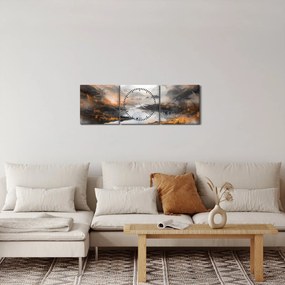 Tablou - Pictura peisajelor montane (cu ceas) (90x30 cm)