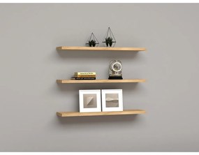 Rafturi de perete cu aspect de lemn de stejar 3 buc. Boss - Kalune Design