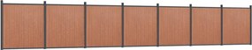 vidaXL Panou pentru gard, maro, 1218x186 cm, WPC