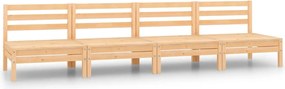 vidaXL Set mobilier de grădină, 4 piese, lemn masiv de pin
