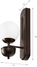 Aplică Brilagi COTTAGE 1xG9/40W/230V fag/alb