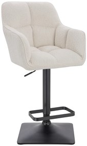 HR550KW Scaun Crem Boucle cu Bază Neagră