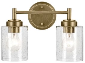 Lampă de perete Kichler KL-WINSLOW-2W-NBR WINSLOW 2xE27/60W/230V alamă