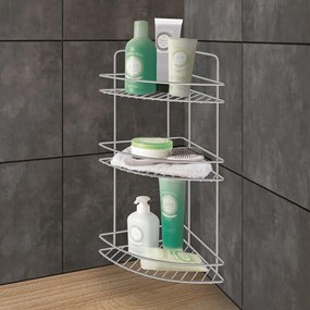 Raft pentru baie argintiu lucios din oțel Luxy – Metaltex