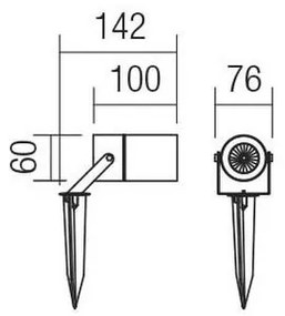 Lampă de exterior PIT 1xGU10/35W/230V IP65 Redo 90183
