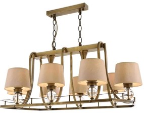 Candelabru pe lanț NARA 6xE27/40W/230V alamă