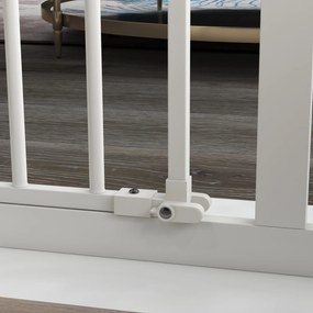 PawHut Poartă pentru Câini Lățime Reglabilă 74-148 cm, Albă | Aosom Romania