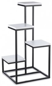 Suport flori KASKADA 79x40 cm negru/alb