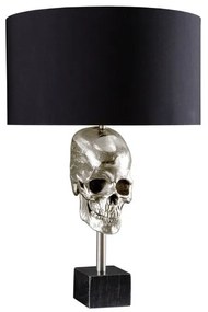 Veioza, Lampa de masa moderna Skull negru/ argintiu