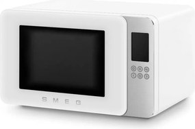 Cuptor cu microunde cu gratar 4in1 SMEG Collezione MOC01WHMEU, 1900 W, 29 l, 18 programe, Inchidere lina, Semnal sonor, Ecran LCD, Alb mat