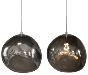 Lustra, Pendul modern cu glob sticla fumurie LIQUID DIAMOND 35cm