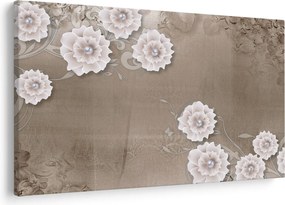 Tablou - Draperie cu flori (90x60 cm)