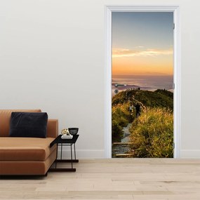 Fototapet pentru ușă - Munții la apus de soare (95x205cm)