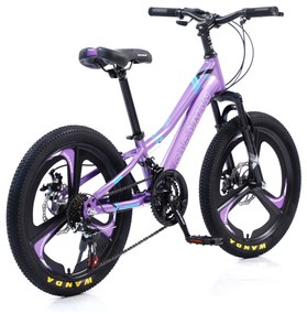 Bicicleta Fulger by Caraiman, roti 20 inch, cadru otel, frane pe disc, mov, BC04
