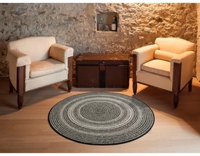 Covor pentru exterior Universal Silvana Rutto, ⌀ 120 cm, negru
