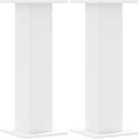 vidaXL Suporturi difuzoare, 2 buc., alb, 30x30x80 cm, lemn prelucrat