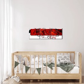 Tablou cu abstracție (cu ceas) (90x30 cm)