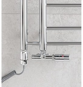 P.M.H. T2C - Radiator de baie tip scară THEIA, 352 W, 154 cm, cu racordare pe partea dreaptă, crom lucios