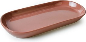 Set 2 platouri X00017483, maro, ceramica, 26 cm