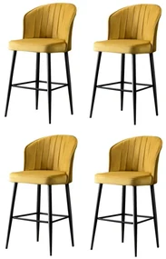 Set de scaune de bar Rubi Yellow, 4 buc., 4 buc