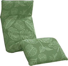 vidaXL Șezlong pliabil cu model de frunze 175x54x8,5cm țesătură Oxford