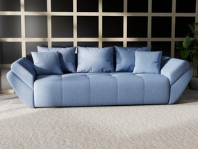 Canapea extensibilă dumonde cu ladă de depozitare si sezut confortabil din spuma high-density, Berlin Enjoy Blue 250x100 cm