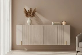 Comodă suspendată Malmi 150 cm - cashmir / crema bianca / auriu