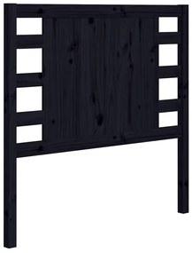 818749 vidaXL Tăblie de pat, negru, 81x4x100 cm, lemn masiv de pin