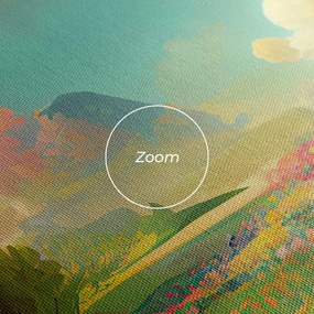 Tablou Canvas, 40x80cm, Dormitor si Living, Peisaje, Vara, Cartoon Spring