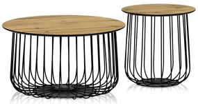 Set 2 măsuțe de cafea Adelantarla (stejar sălbatic). 1121138