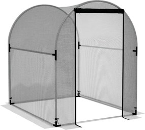 Outsunny Plasă de protecție pentru plante, protecție împotriva păsărilor, cu ușă și cadru solid din oțel, 1,2x1,5x1,5m, Negru/Argintiu | Aosom Romania