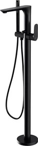 Baterie cada - dus freestanding Cersanit Crea monocomanda negru mat