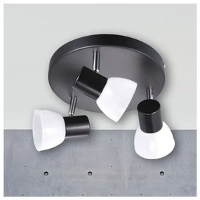 Plafoniera cu 3 spoturi LED Mambo negru 77740003 NL