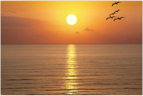 Tablou - Apus de soare peste ocean (90x60 cm)