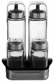 Luigi Ferrero Rome FR-7904R, 270 ml, 5 bucăți, Sticlă, Oțel inoxidabil, Transparent/inox