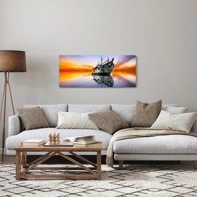 Tablou - Zori peste un naufragiu (120x50 cm)